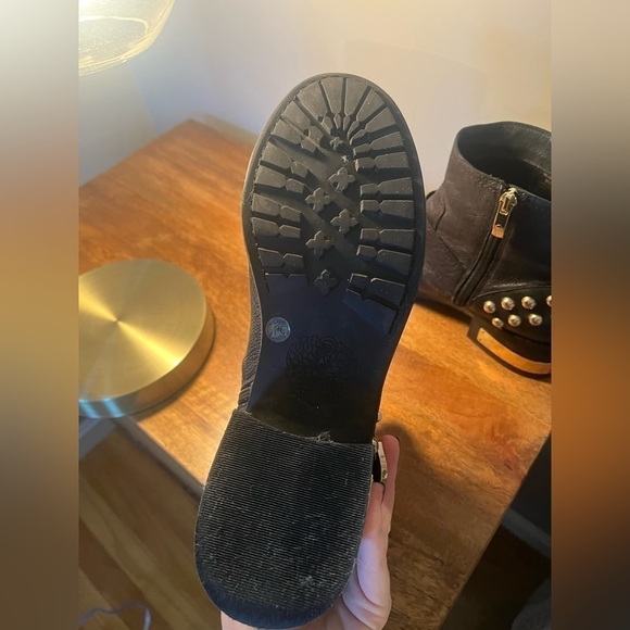 Vince Camuto studded leather black booties - Picture 8 of 12